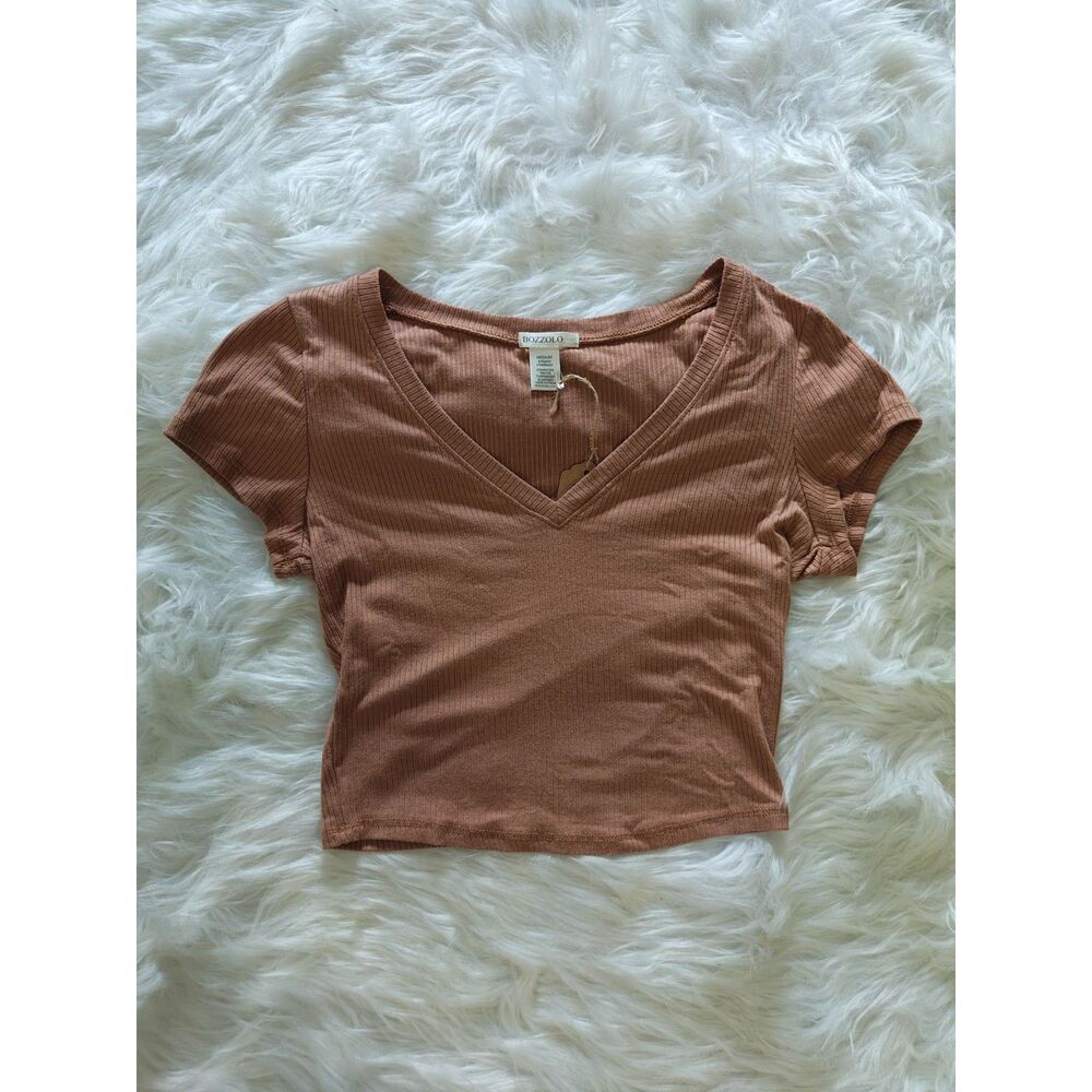 Bozzolo Rose Blush Crop Top, Size Medium